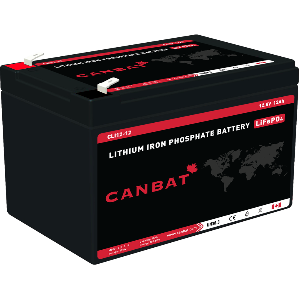CANBAT 12V 12Ah Lithium Battery (LiFePO4)