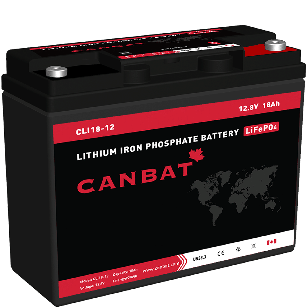 CANBAT 12V 18Ah Lithium Battery (LiFePO4)