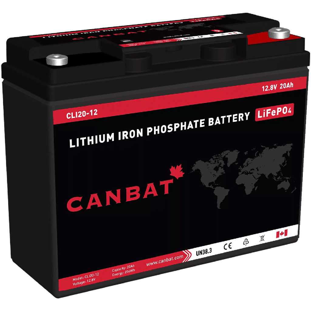 CANBAT 12V 20Ah Lithium Battery (LiFePO4)
