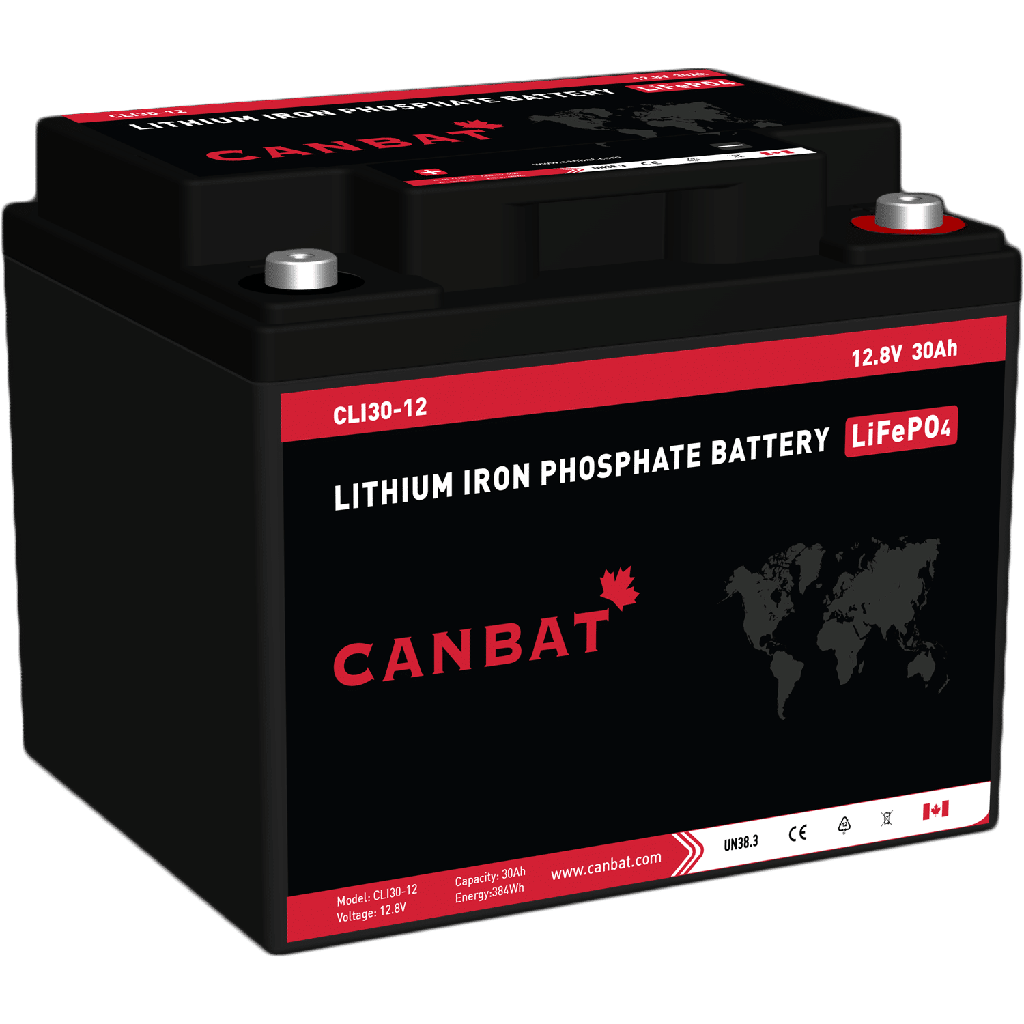 CANBAT 12V 30Ah Lithium Battery (LiFePO4)